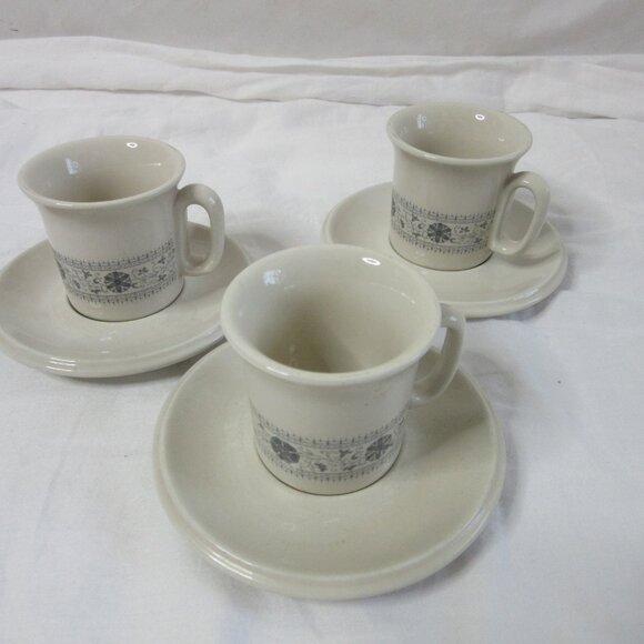 Lot of 3 Vintage ACF Espresso Demitasse Cups & Saucer Sets Made in Italy No. 62 - Picture 2 of 10